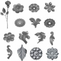 Cast Iron Decorative Leaves flowers  Wrought iron gate  Cast Steel Leaves Ornaments